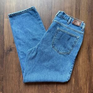 L.L. Bean Men’s Jeans 38x32 Relaxed Fit 100% Cotton Blue Denim